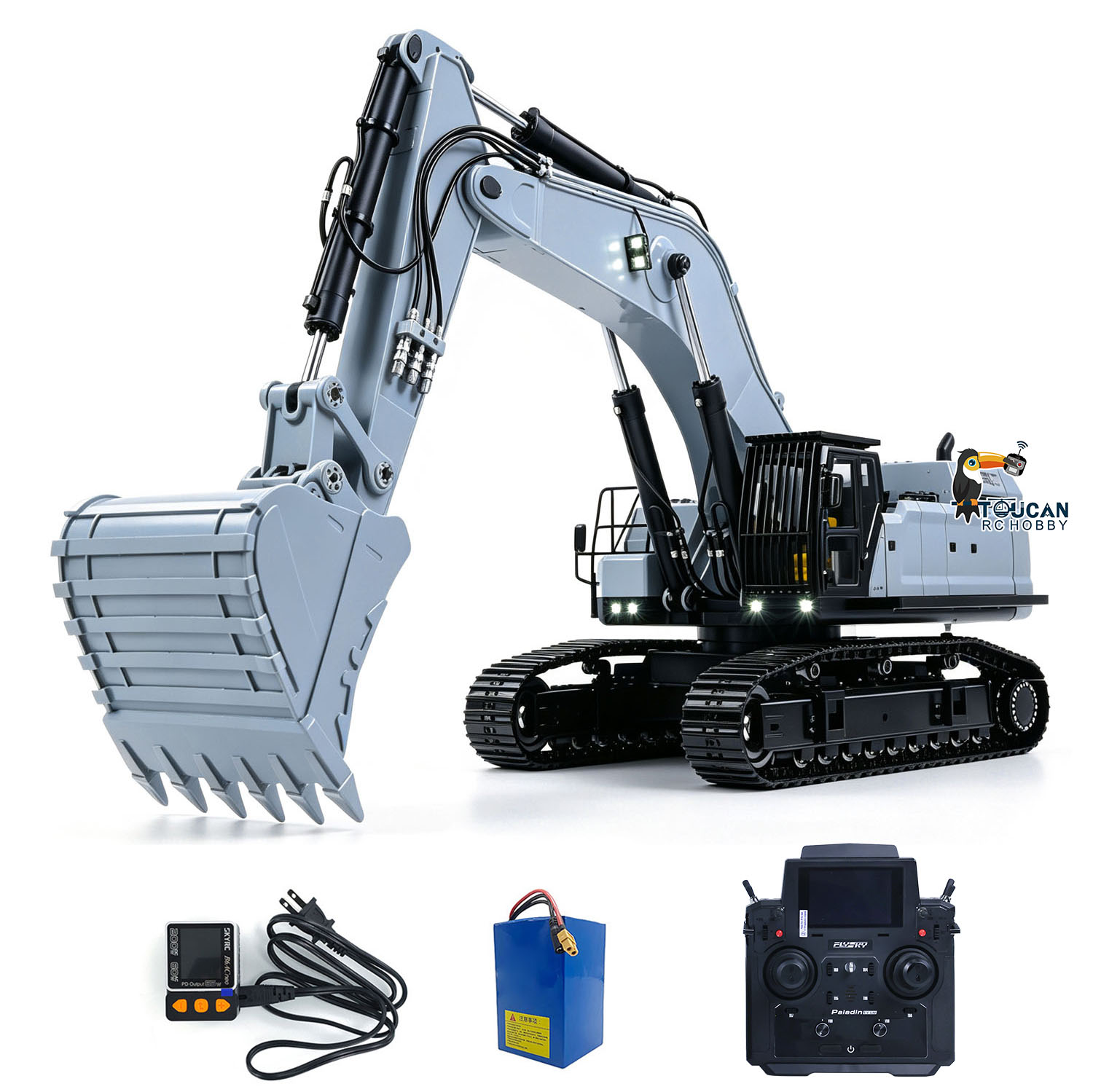 Rc Excavator Hobby - 1/12395F RC Excavatrice lourde hydraulique télécommandée