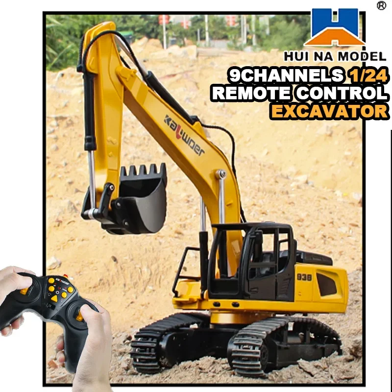 Huina Rc pelle 1/24 9Ch voitur - Rc Excavator Hobby avis et prix