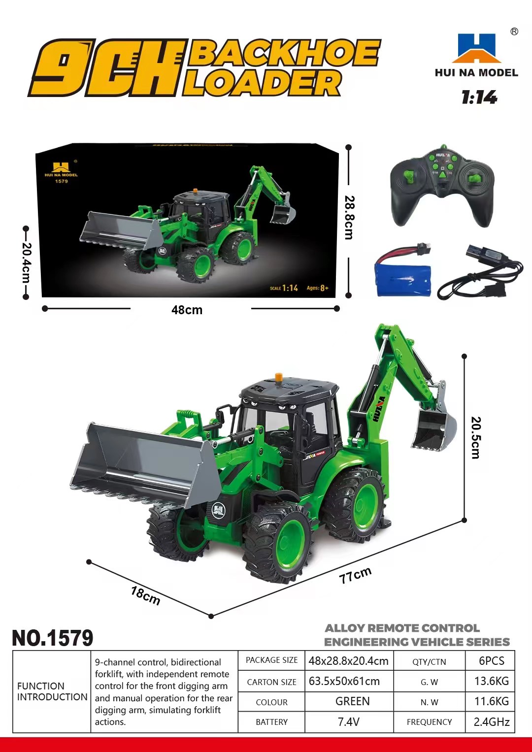 Vente aux États-Unis - HUINA 1 - Rc Excavator Hobby avis et prix